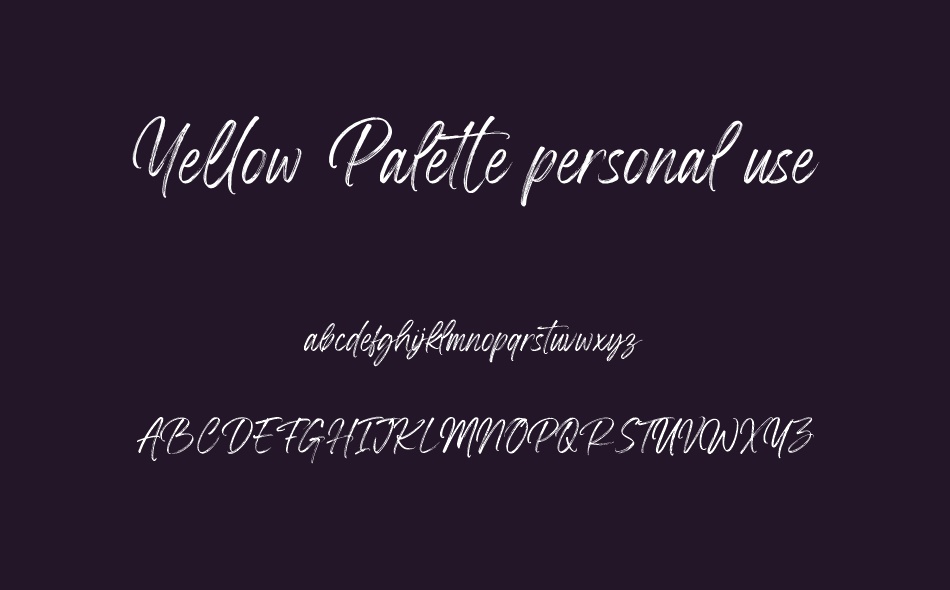 Yellow Palette font