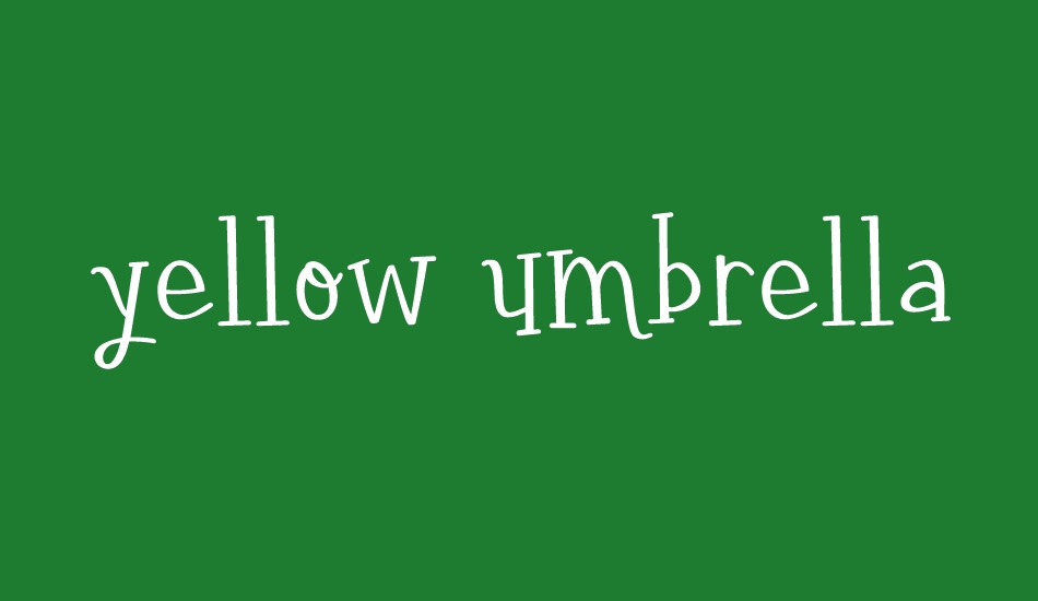 yellow-umbrella font big