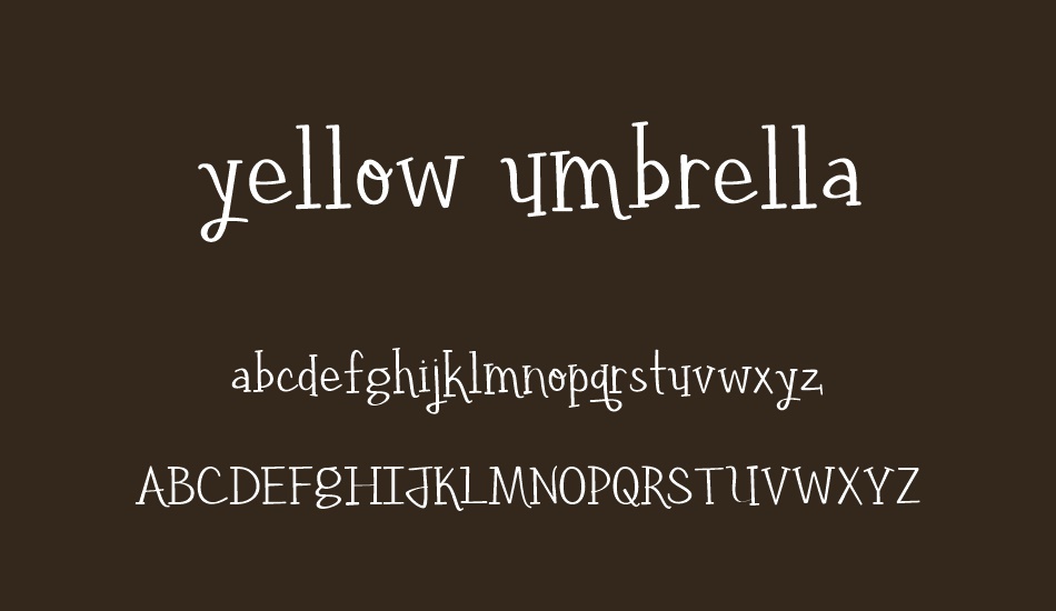 yellow-umbrella font
