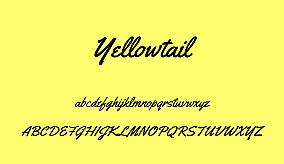 yellowtail font