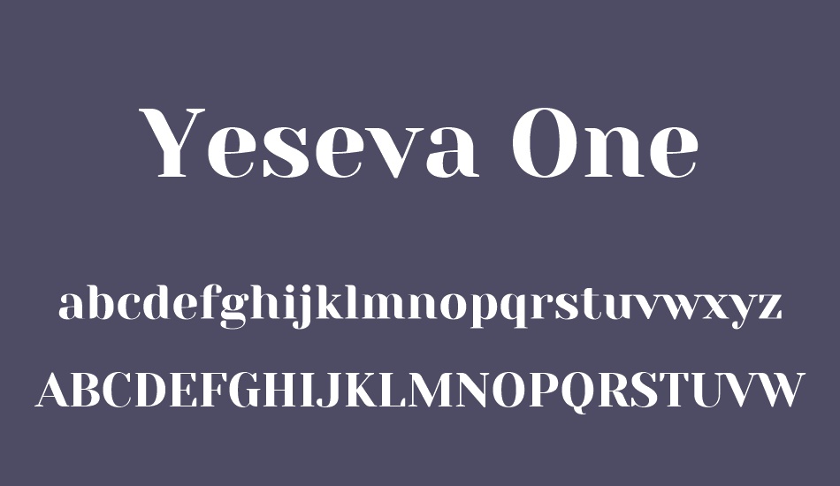 yeseva-one font