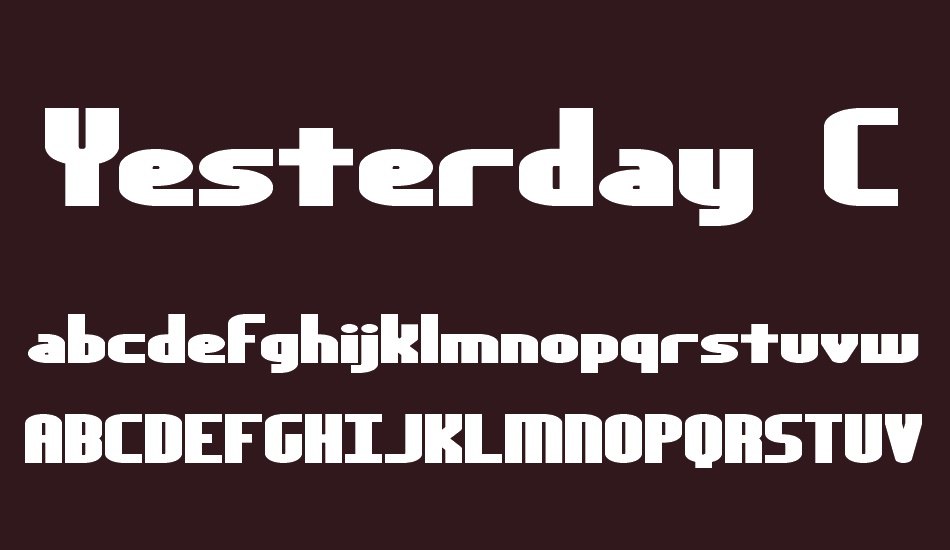 yesterday-(brk) font