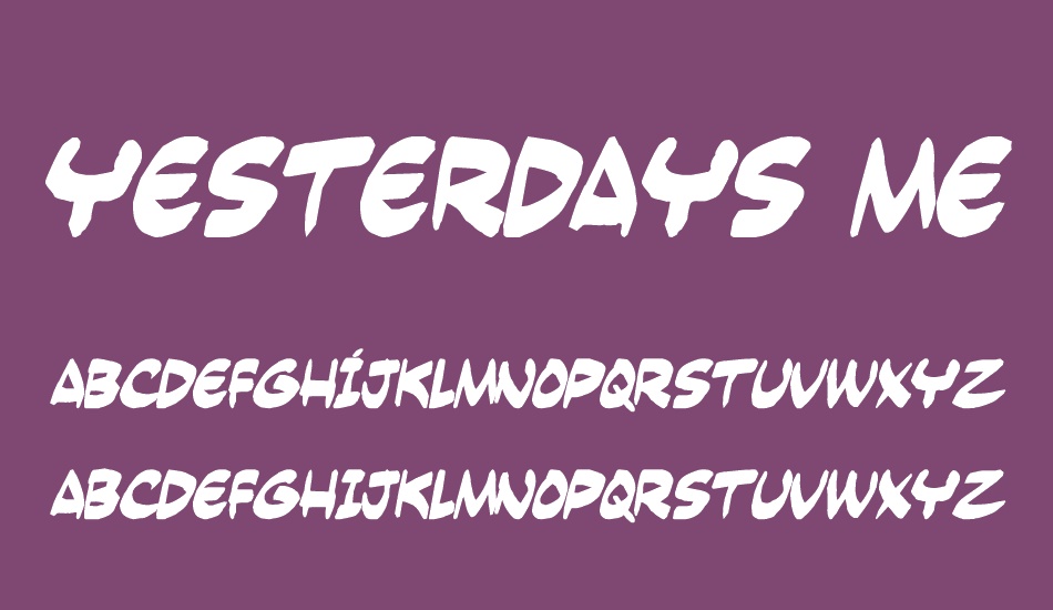 yesterdays-meal font