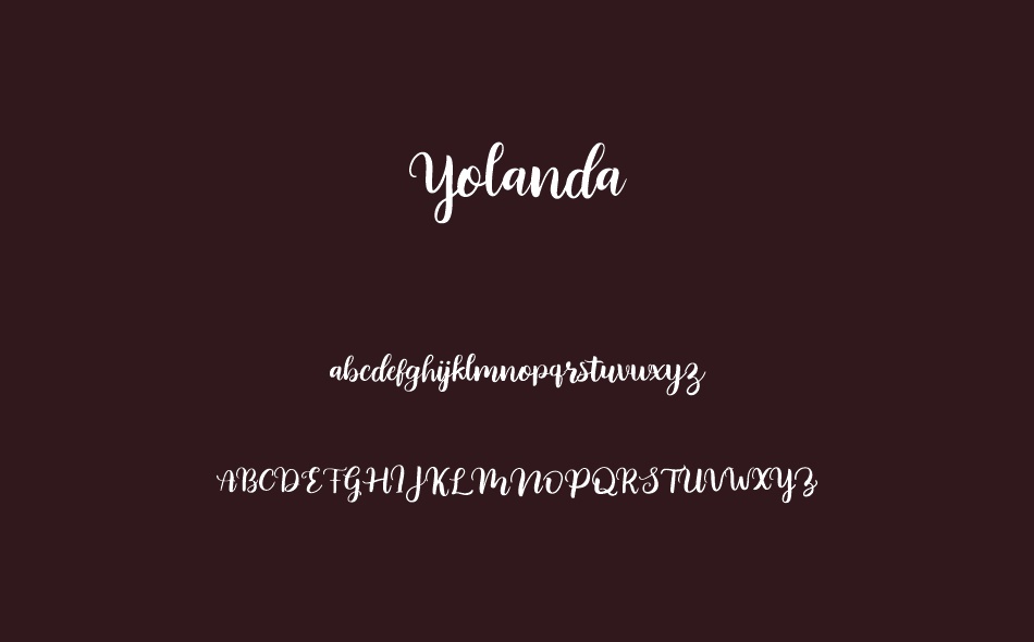 Yolanda font