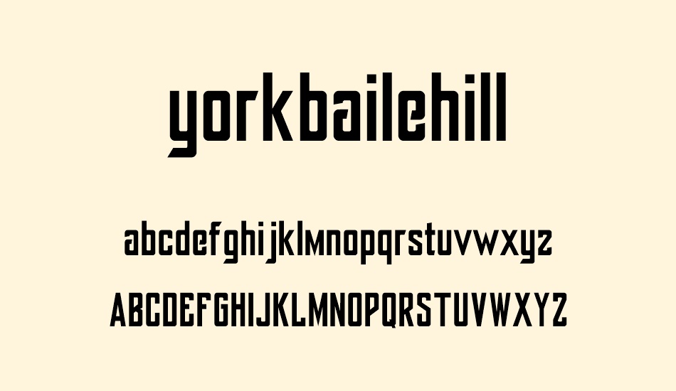 yorkbailehill font