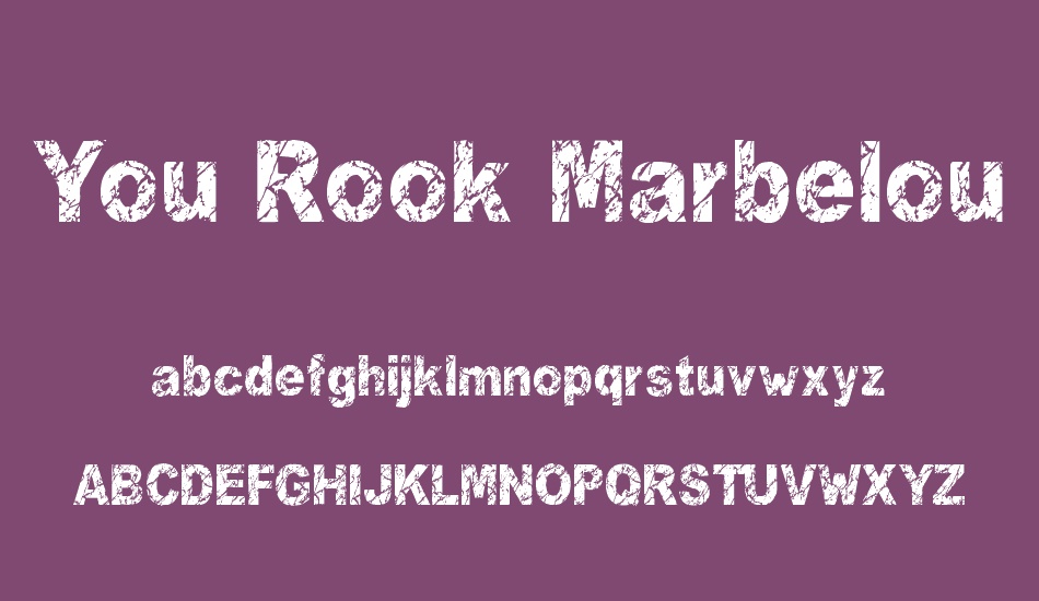 you-rook-marbelous font