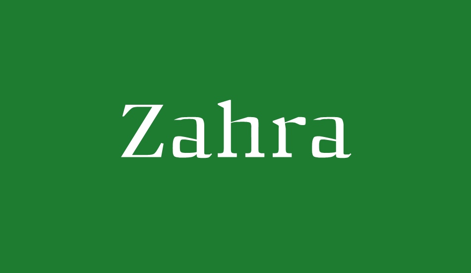 zahra font big