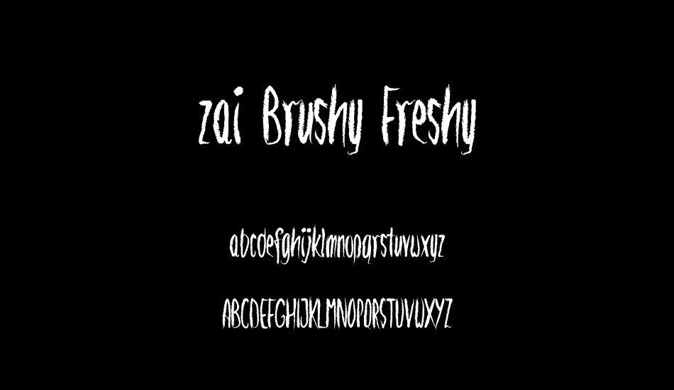 zai-brushy-freshy font