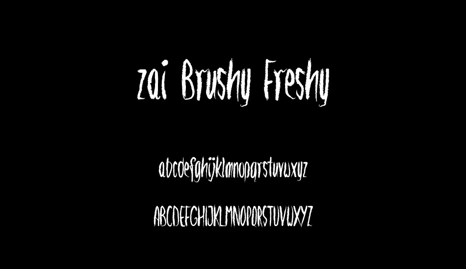 zai-brushy-freshy font