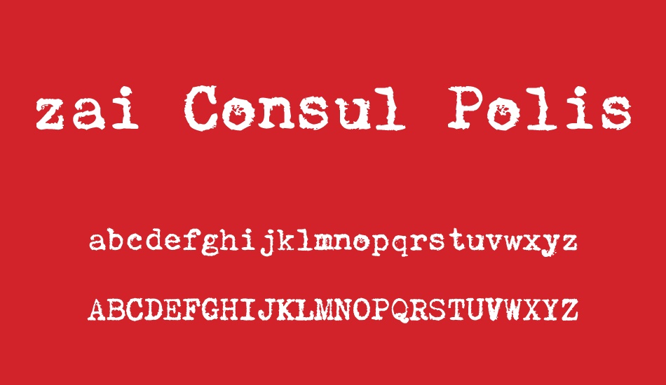zai-consul-polish-typewriter font