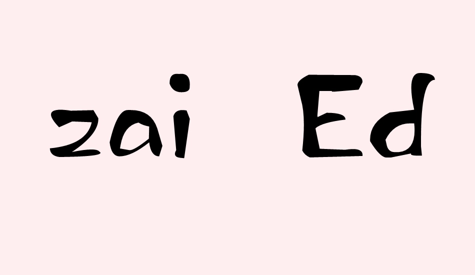zai-ed-sloppy-handwritten font big