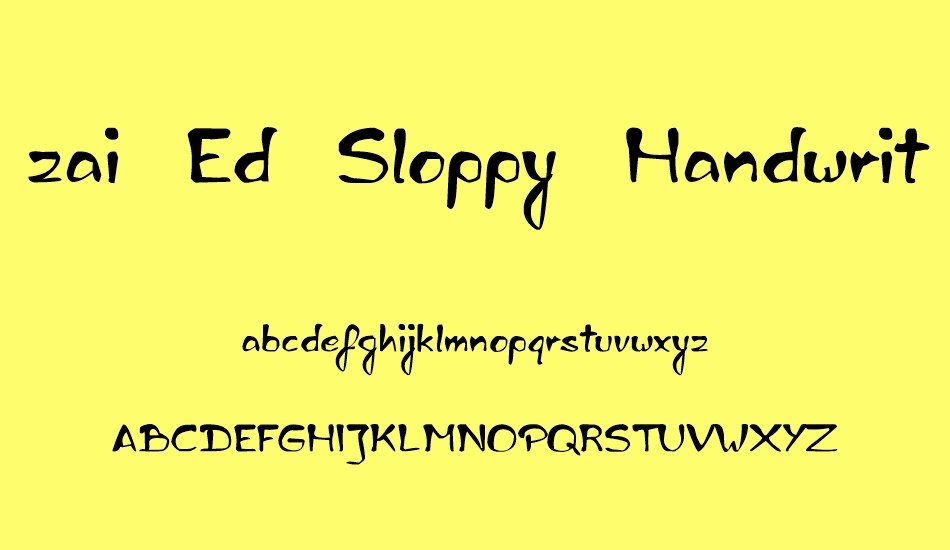 zai-ed-sloppy-handwritten font