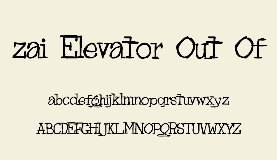 zai-elevator-out-of-order font