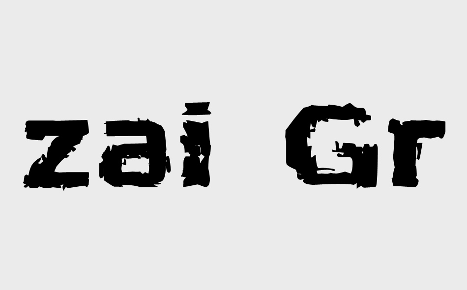 zai Greenwashing Glitch font big