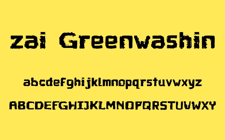 zai Greenwashing Glitch font
