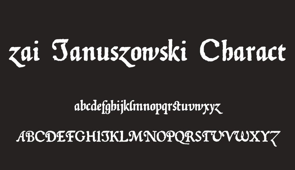 zai-januszowski-character-1594 font