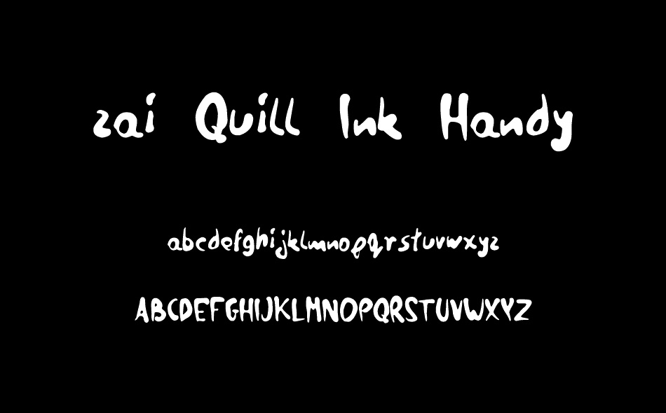 zai Quill Ink Handy font