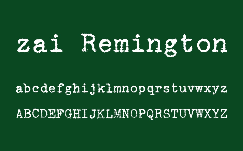 zai Remington Deluxe Typewriter font