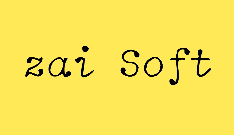 zai-soft-ıtalic-typewriter font big