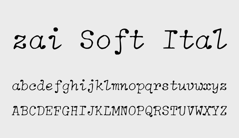 zai-soft-ıtalic-typewriter font