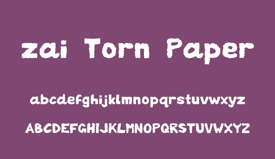 zai-torn-paper font