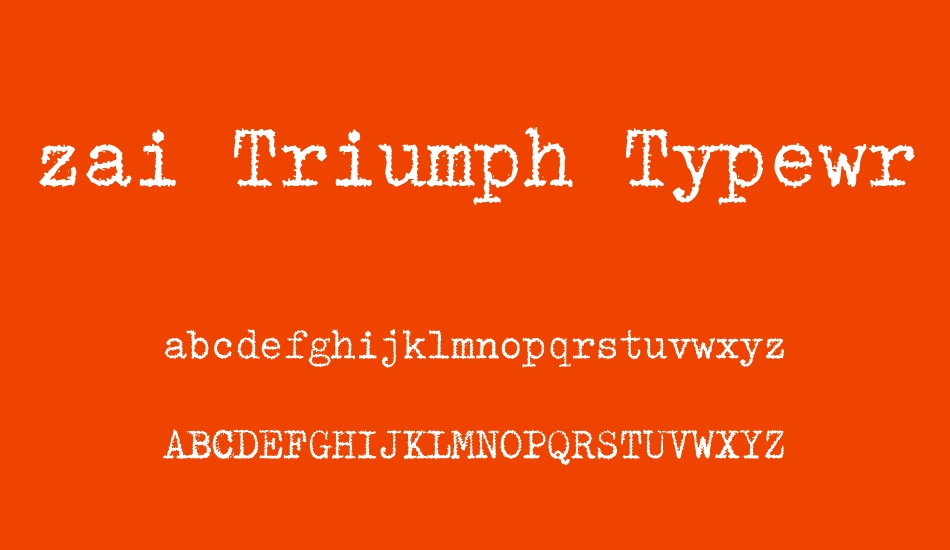zai-triumph-typewriter font