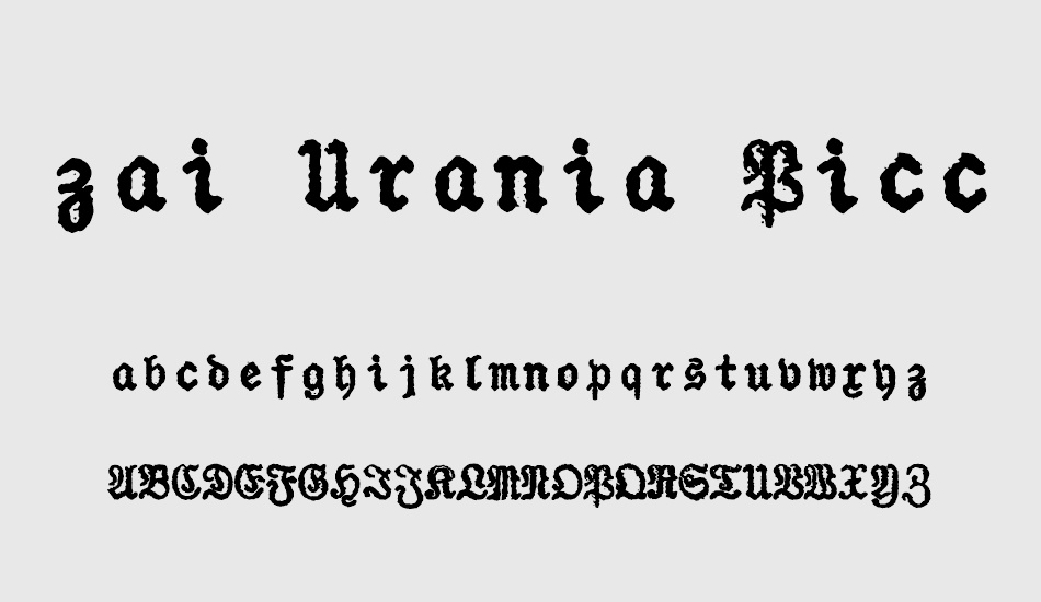 zai-urania-piccola-typewriter font