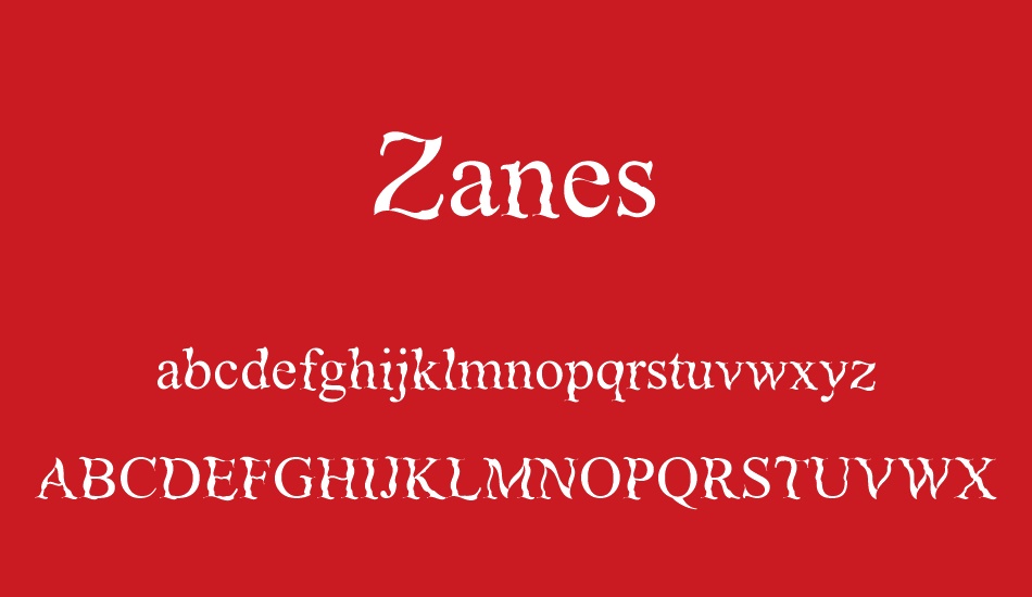 zanes font