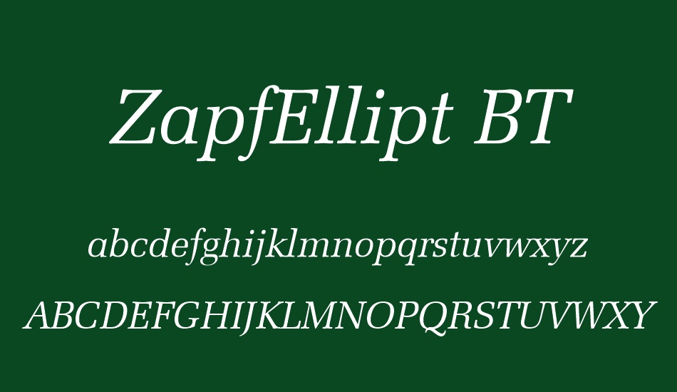 zapfellipt-bt font