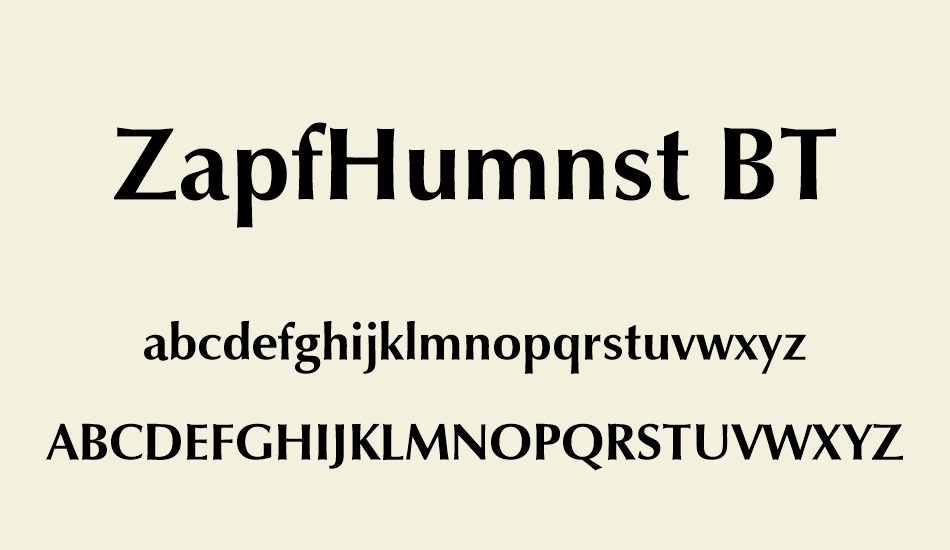 zapfhumnst-bt font
