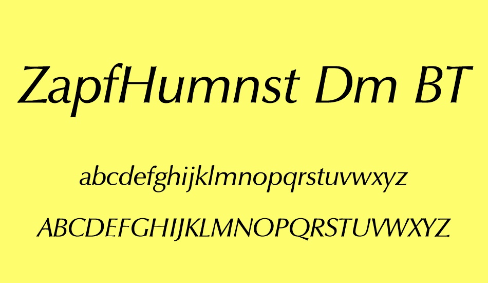 zapfhumnst-dm-bt font