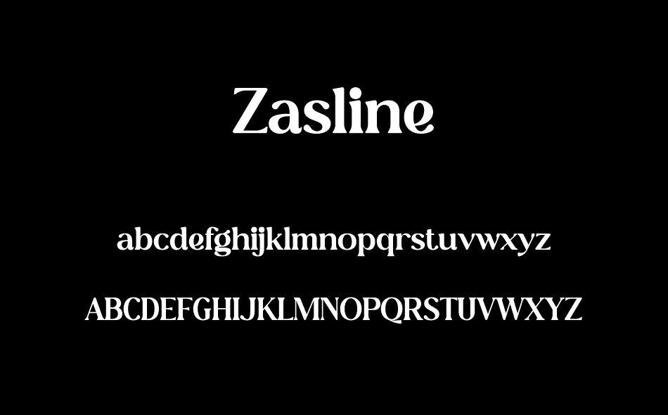 Zasline font