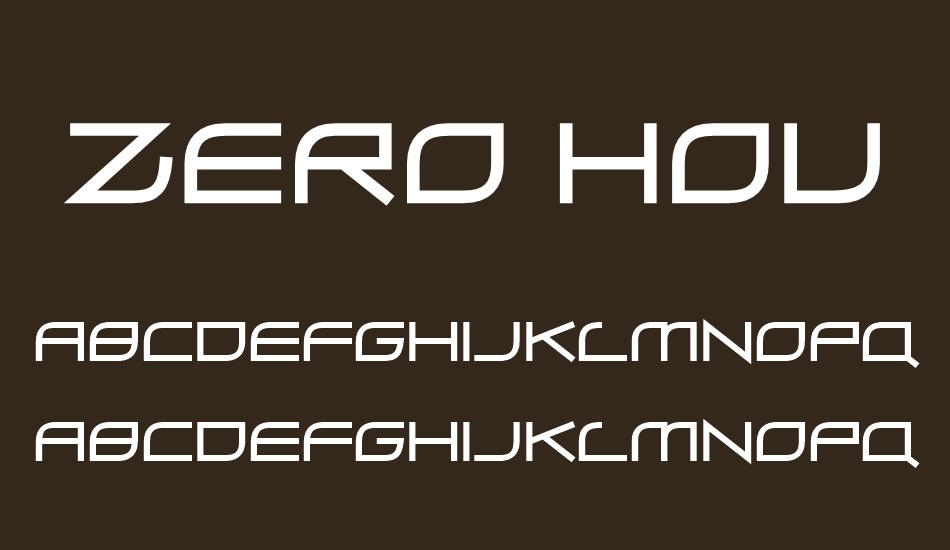 zero-hour font
