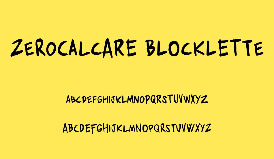 zerocalcare-blockletter font
