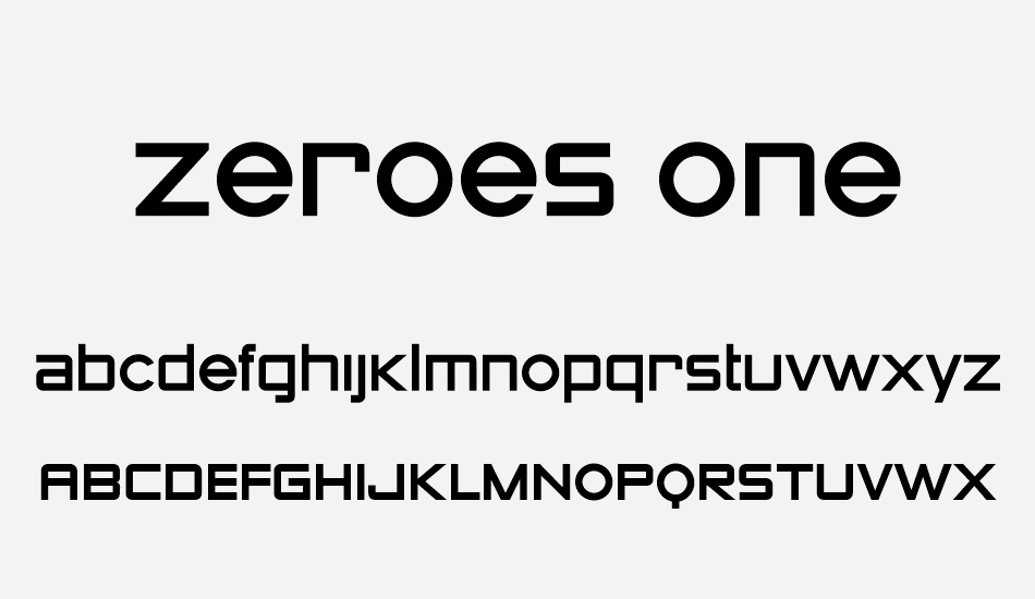 zeroes-one font