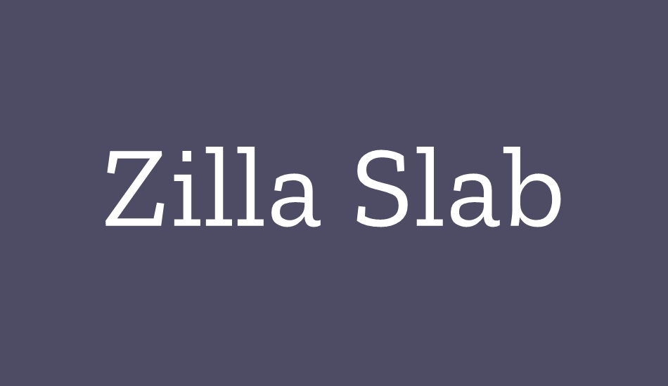 zilla-slab font big