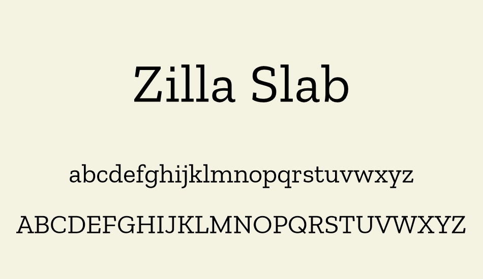 zilla-slab font