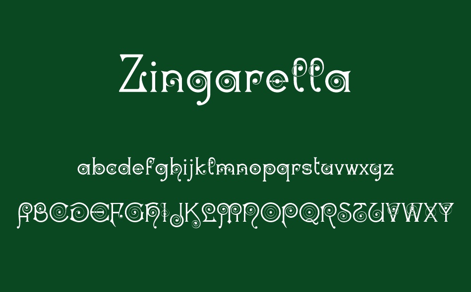 Zingarella font