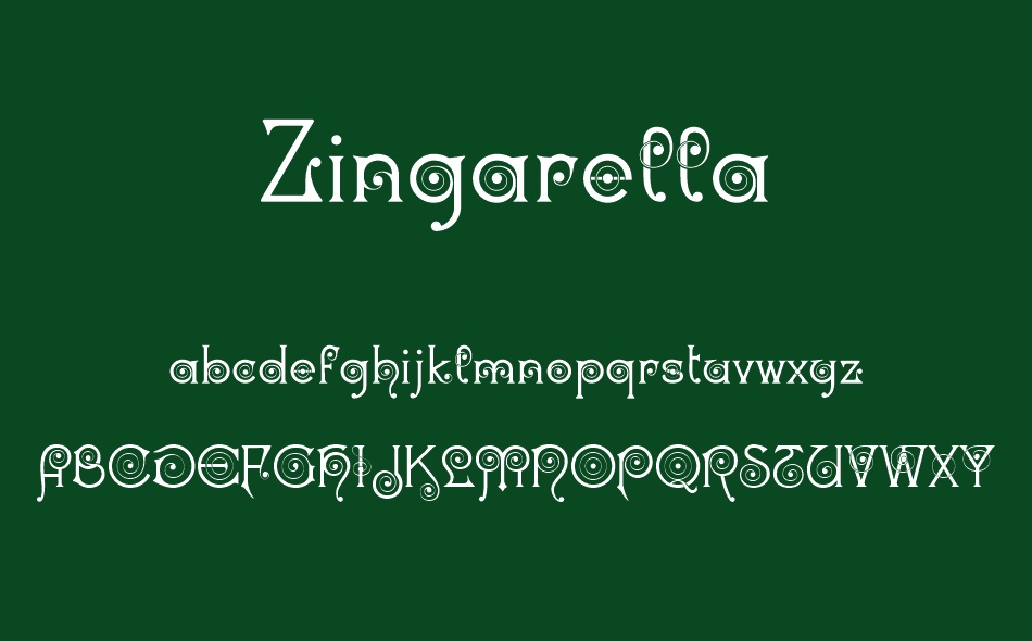 Zingarella font