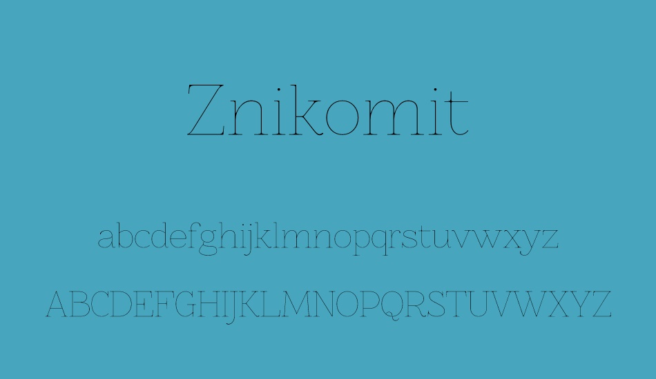 znikomit font