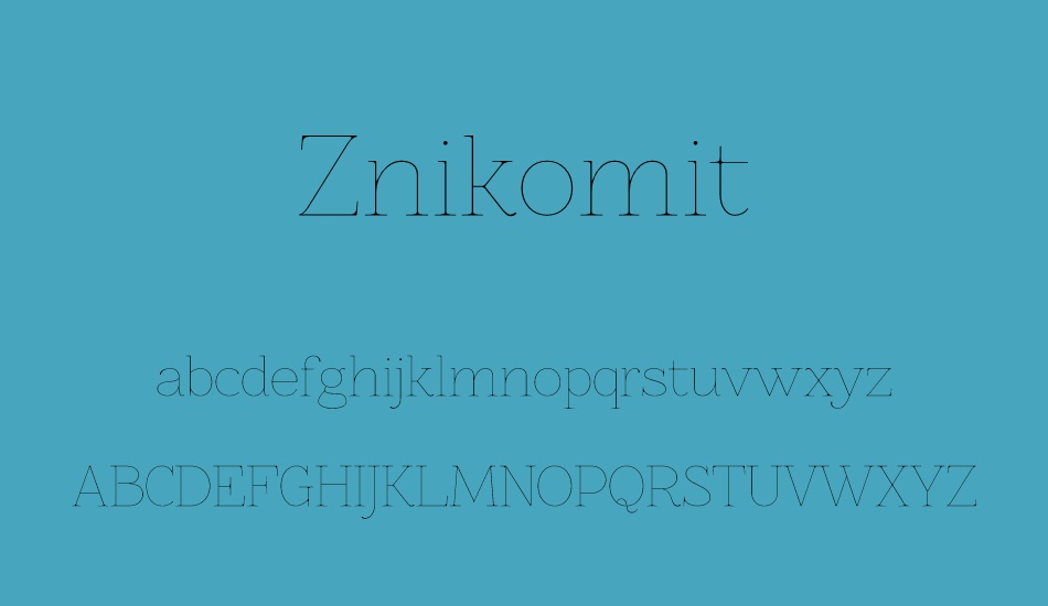 znikomit font