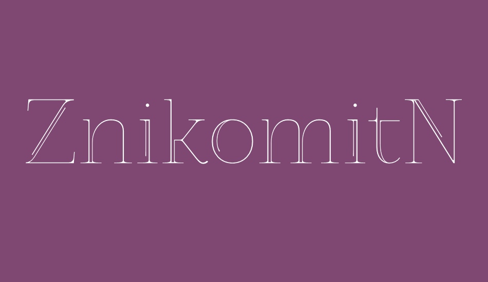 znikomitno25 font big