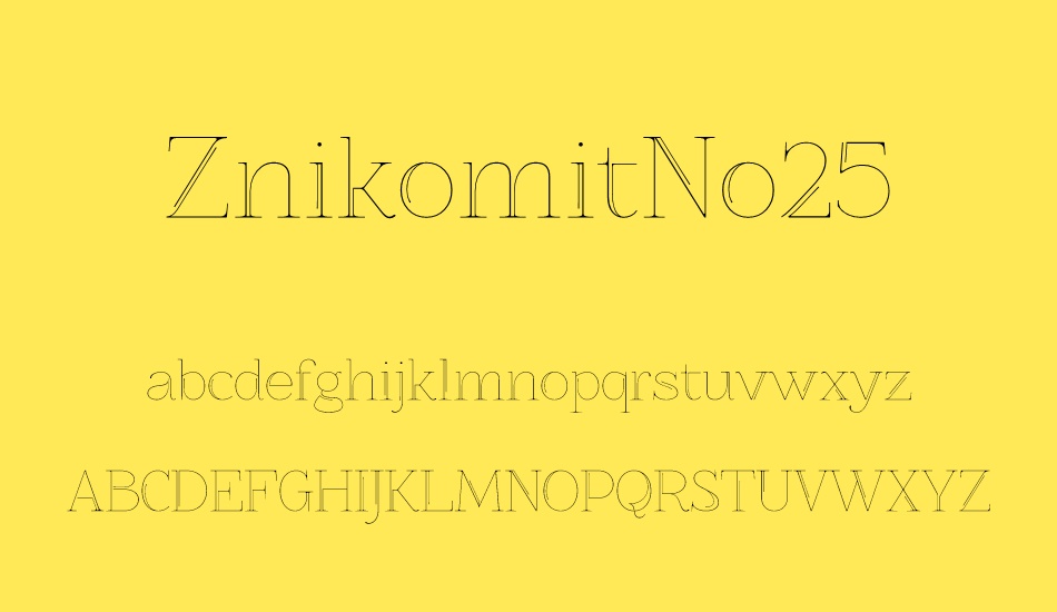 znikomitno25 font