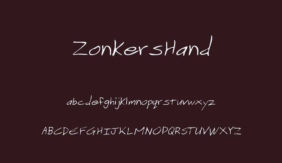 zonkershand font