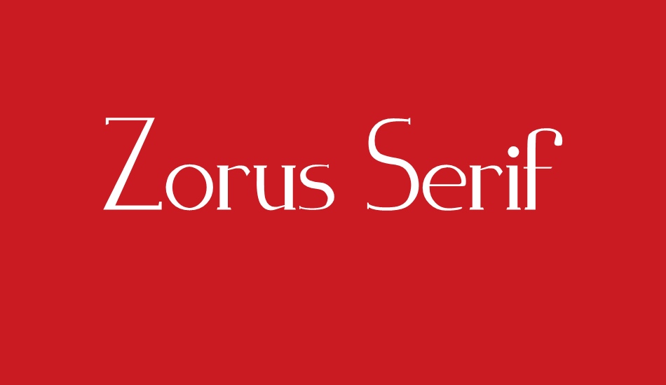 zorus-serif font big