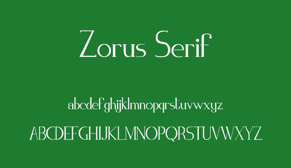 zorus-serif font