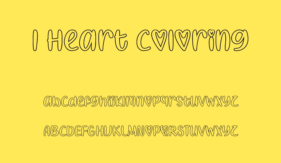 ı-heart-coloring font
