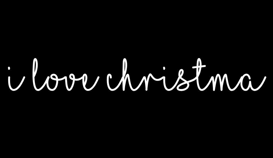 ı-love-christmas font big