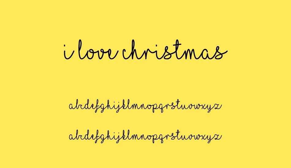 ı-love-christmas font