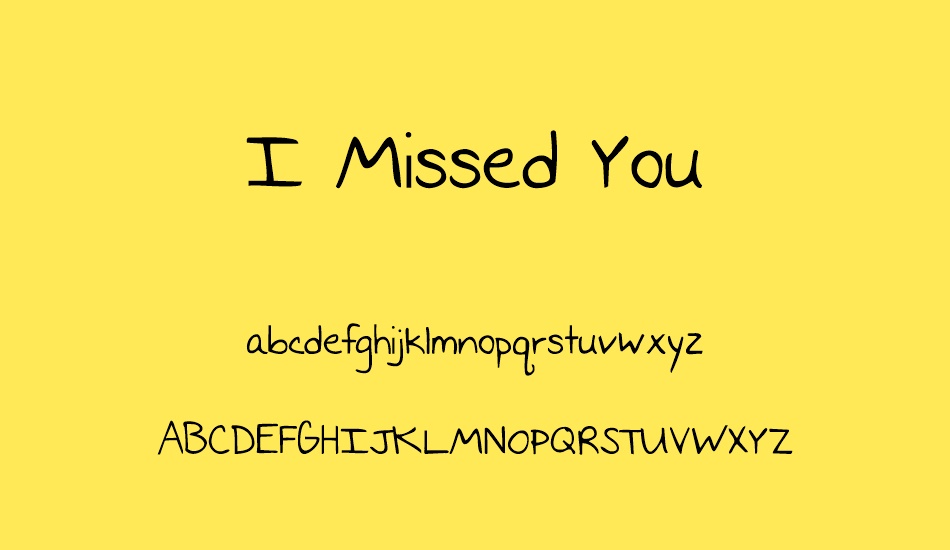 ı-missed-you font